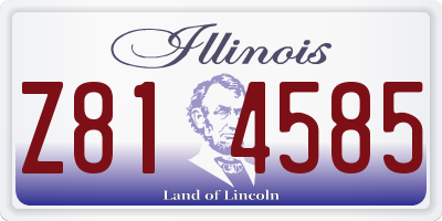 IL license plate Z814585