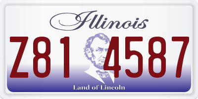 IL license plate Z814587