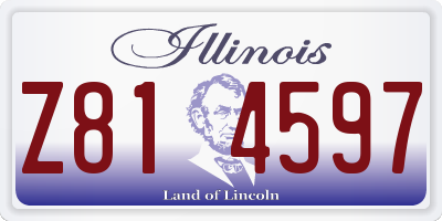 IL license plate Z814597