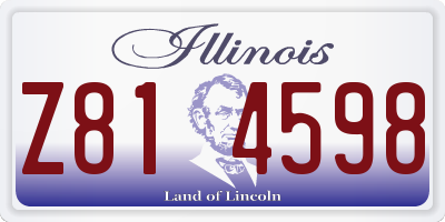 IL license plate Z814598