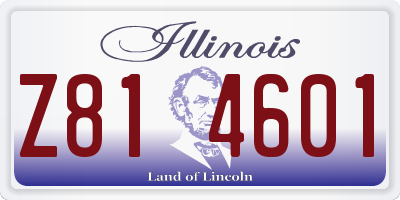 IL license plate Z814601