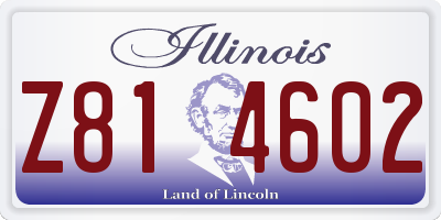 IL license plate Z814602