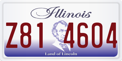IL license plate Z814604