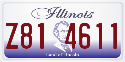IL license plate Z814611