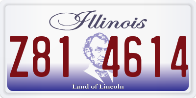 IL license plate Z814614