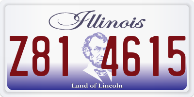 IL license plate Z814615