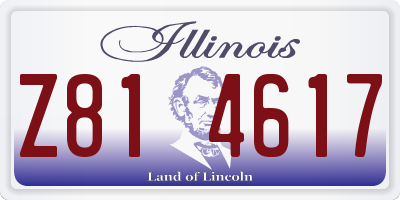 IL license plate Z814617