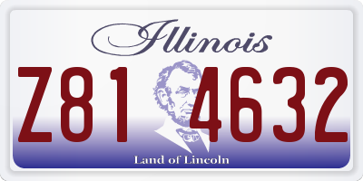 IL license plate Z814632