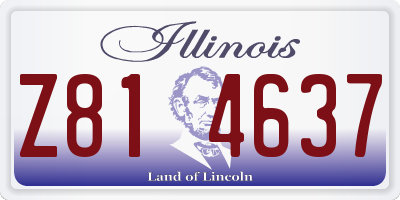 IL license plate Z814637
