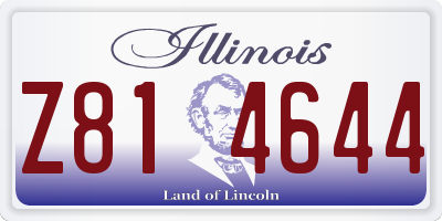 IL license plate Z814644