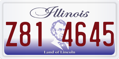 IL license plate Z814645
