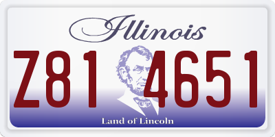 IL license plate Z814651