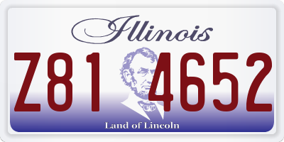 IL license plate Z814652