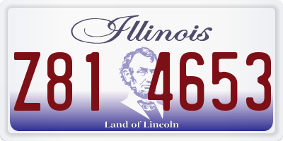 IL license plate Z814653