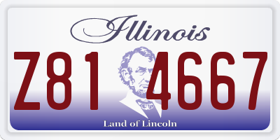 IL license plate Z814667