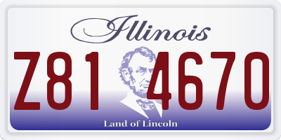IL license plate Z814670
