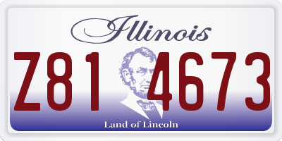 IL license plate Z814673