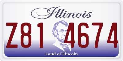 IL license plate Z814674