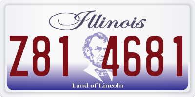 IL license plate Z814681