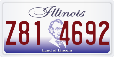 IL license plate Z814692