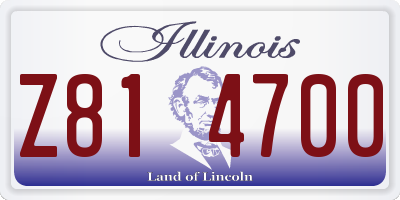 IL license plate Z814700