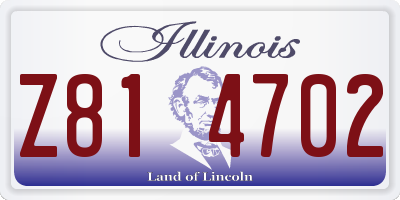 IL license plate Z814702