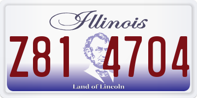 IL license plate Z814704
