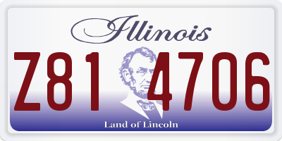 IL license plate Z814706