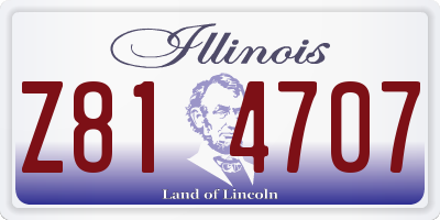 IL license plate Z814707