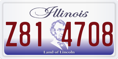 IL license plate Z814708