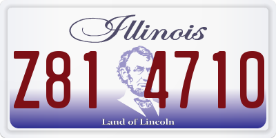 IL license plate Z814710