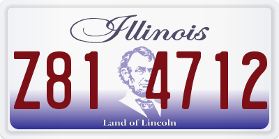 IL license plate Z814712