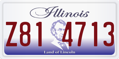IL license plate Z814713
