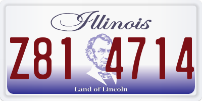 IL license plate Z814714