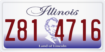 IL license plate Z814716