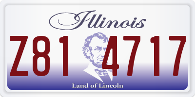 IL license plate Z814717