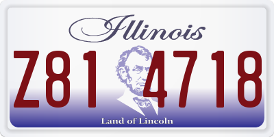 IL license plate Z814718