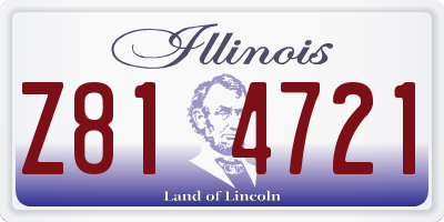 IL license plate Z814721