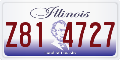 IL license plate Z814727