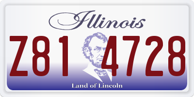 IL license plate Z814728