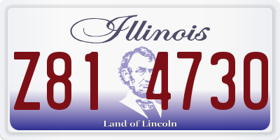 IL license plate Z814730