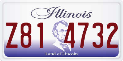 IL license plate Z814732