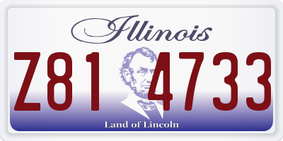 IL license plate Z814733