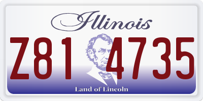 IL license plate Z814735