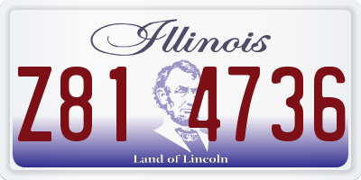 IL license plate Z814736