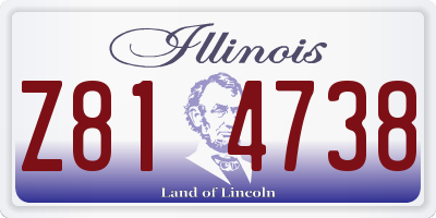 IL license plate Z814738