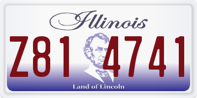 IL license plate Z814741