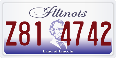 IL license plate Z814742