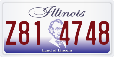 IL license plate Z814748