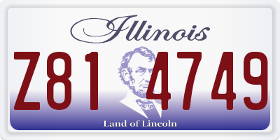 IL license plate Z814749
